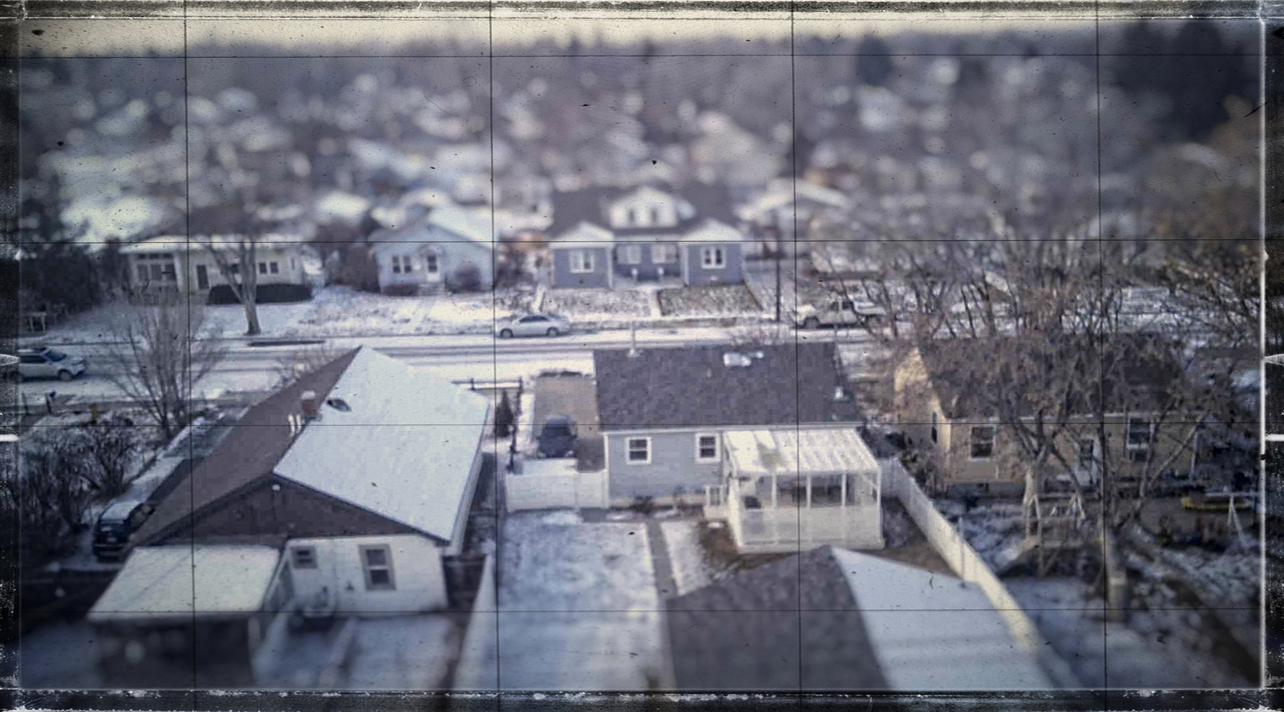 My modest neighborhood via JJRC H12 and its low-grade 5MP camera (edited in On 1 Photo 10 software).