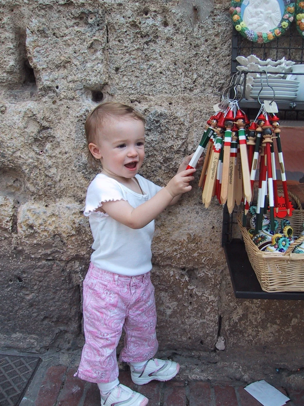 Bella at 18 months in San Gimignano.