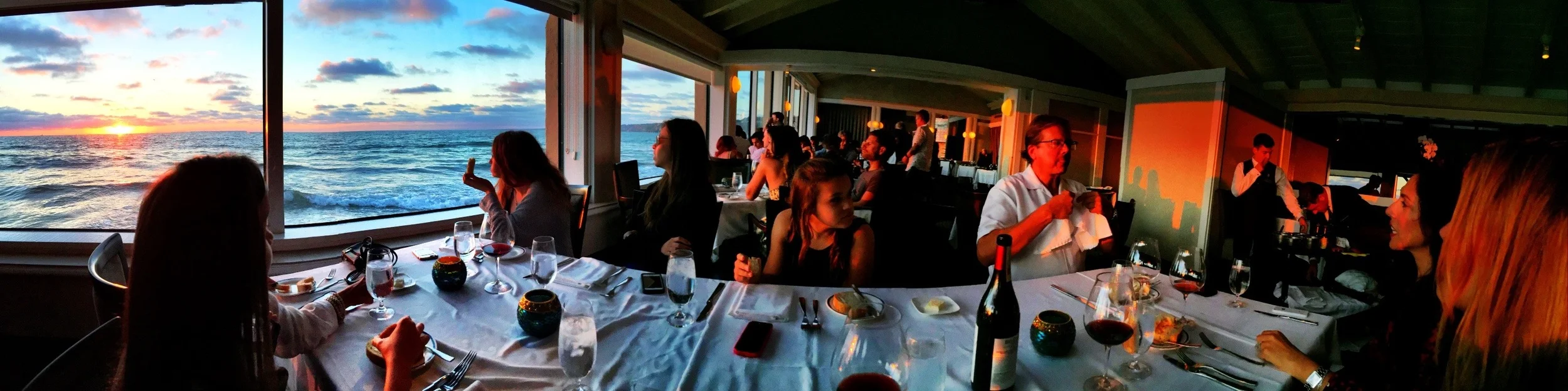 Dinner at the Marine Room in LaJolla