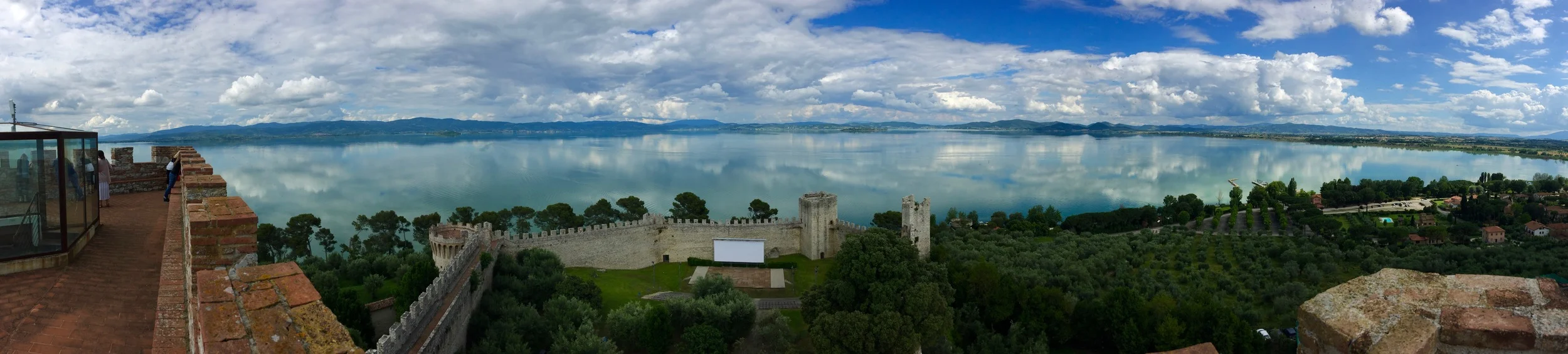 Lake Trasimeno from the castle in Castiglione de Lago