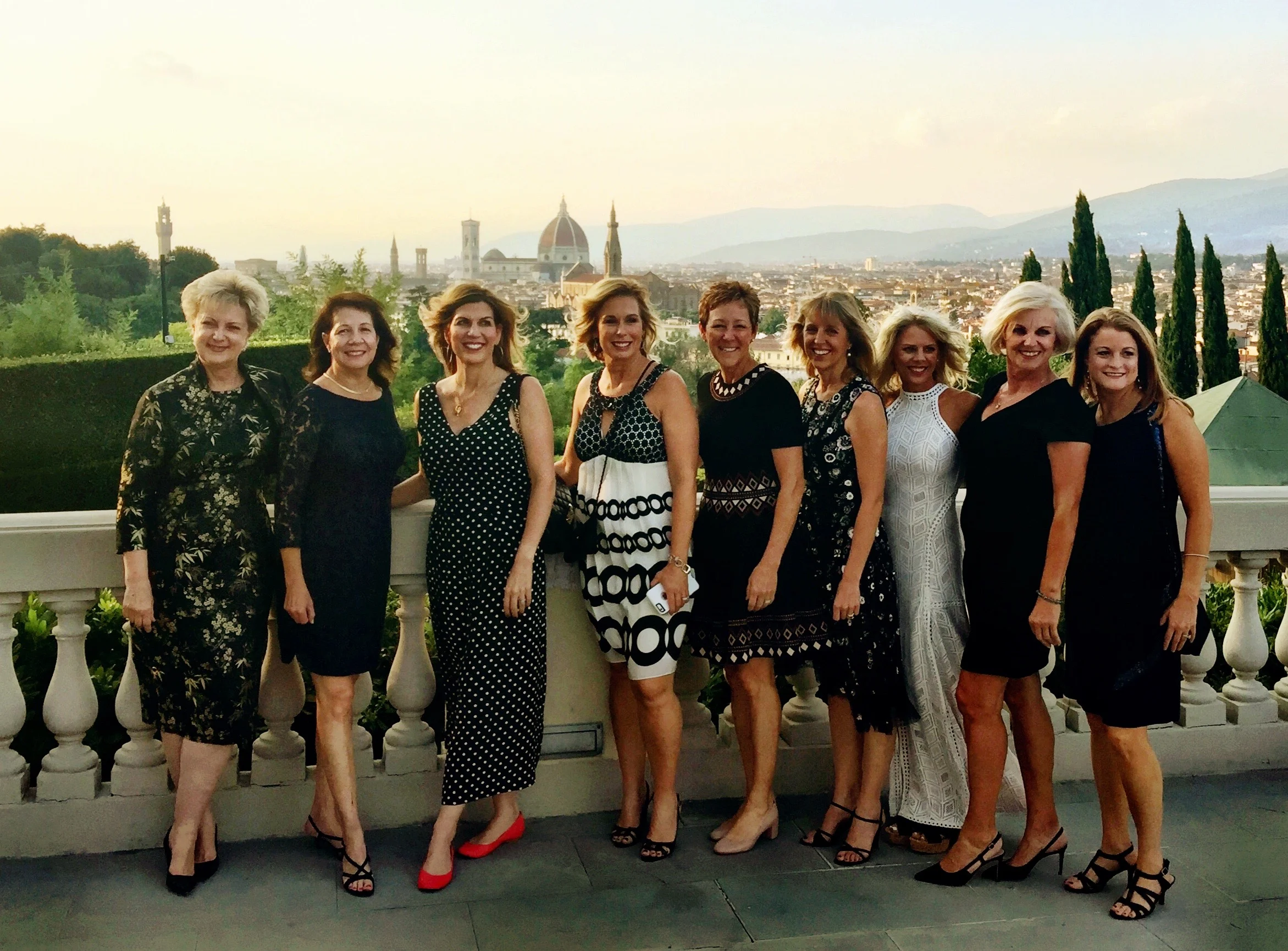 The ladies of the Candelaria Design Tour Italy at the Villa la Vedetta