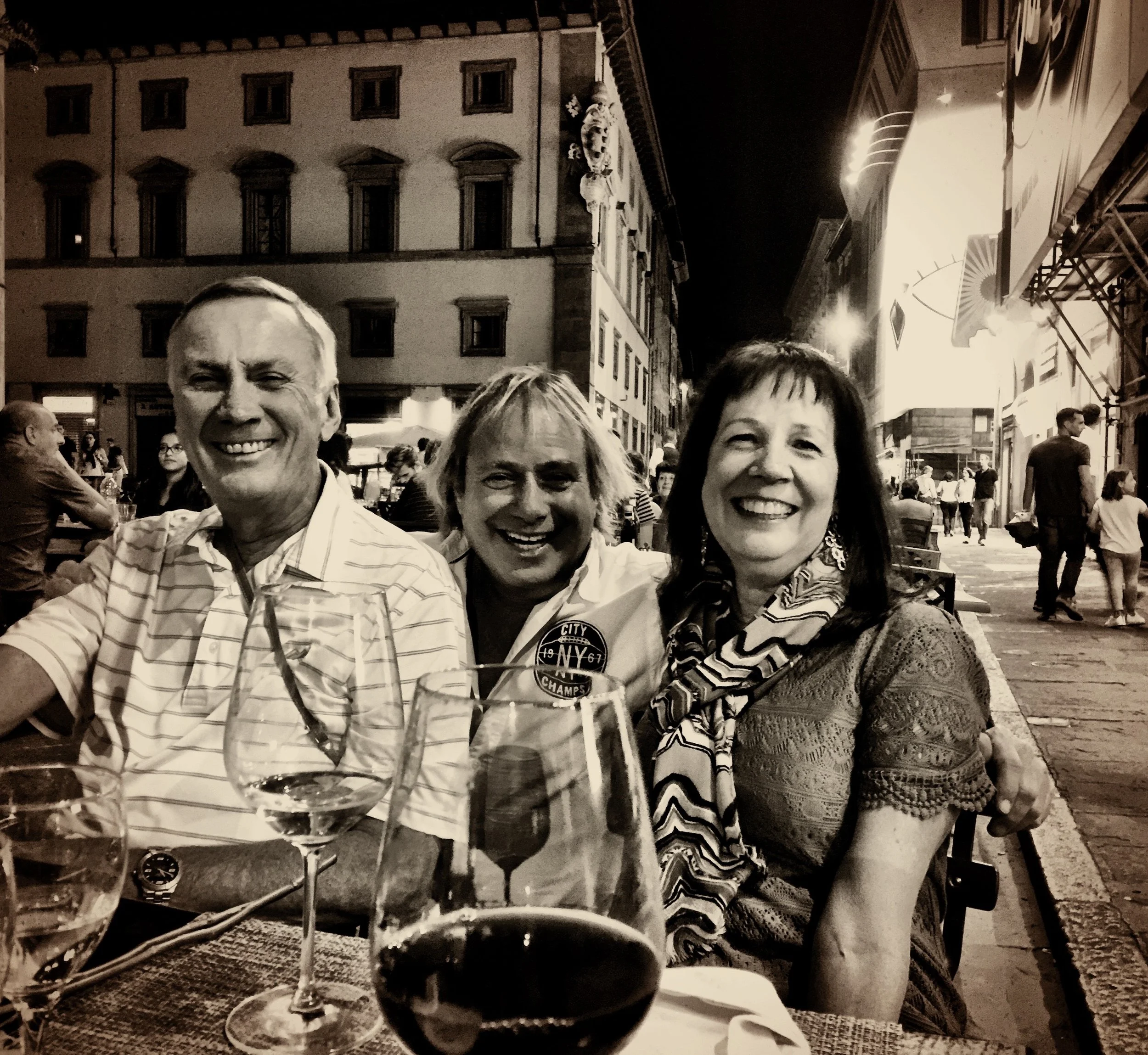 Phil Giltner, Walter Spitz and Renee Giltner in Firenze