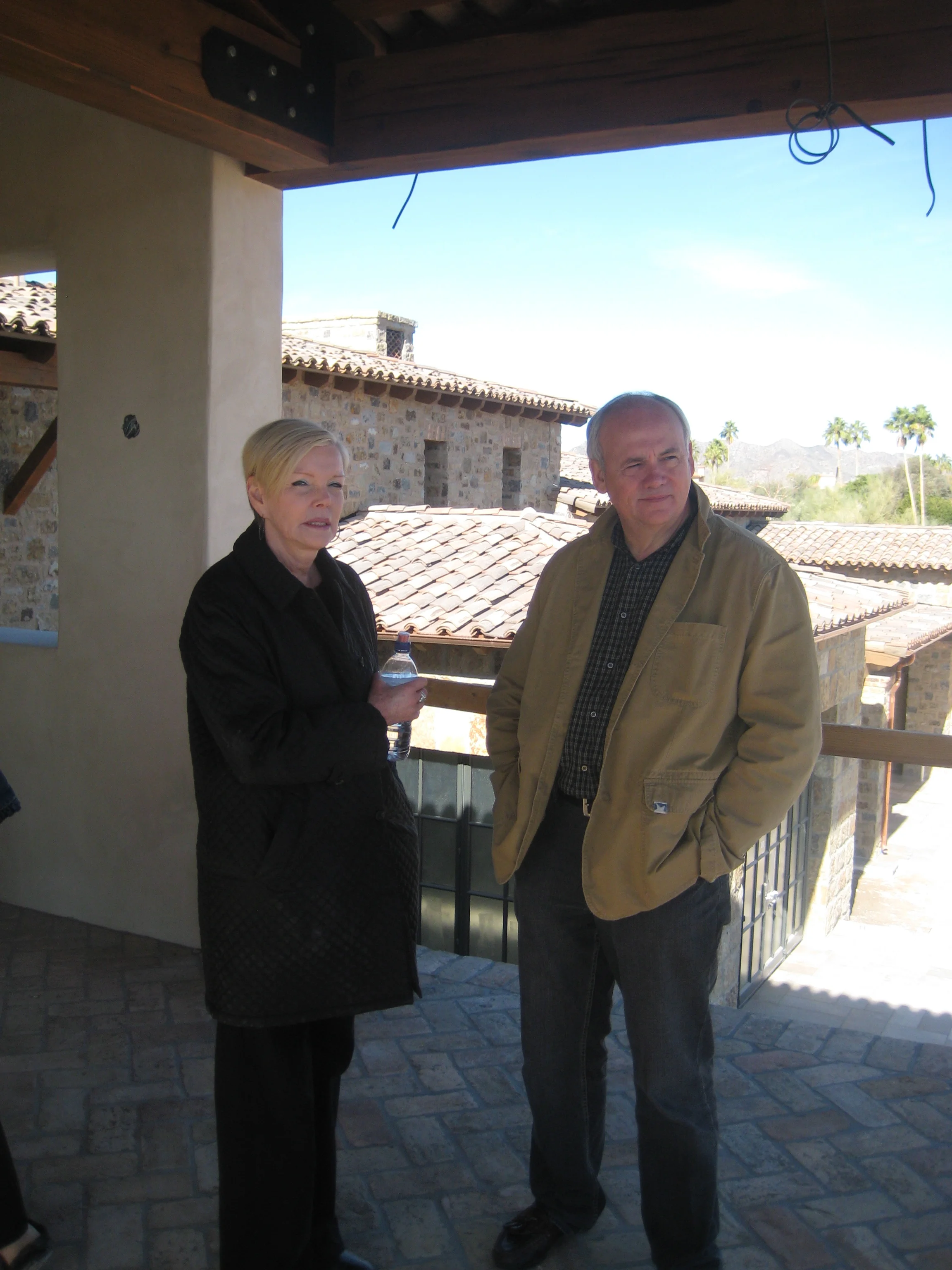 Interior Designer Donna Vallone and our team quarterback Jim Smith 