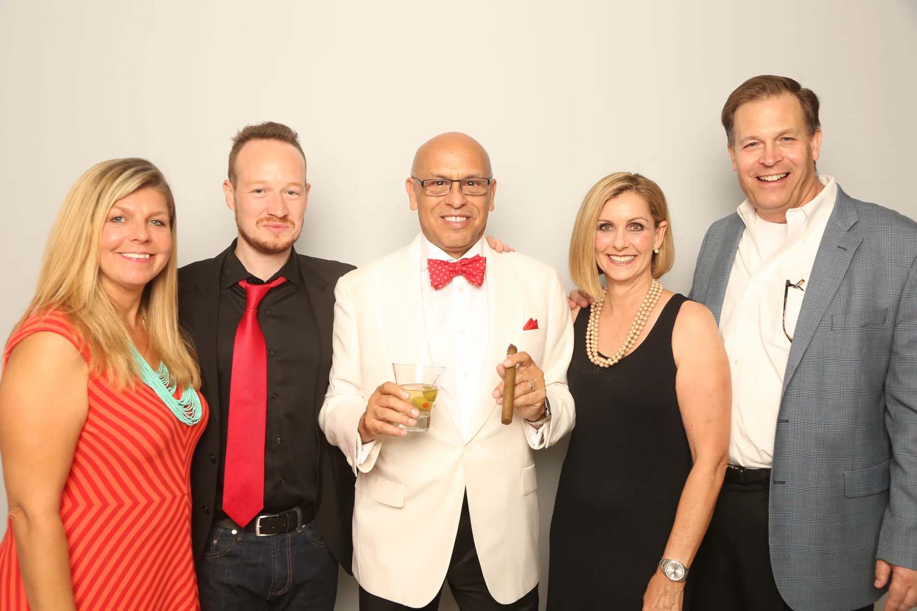 Lisa Mathews, Damon Wake, MC and clients Cheryl and Tom Fencl