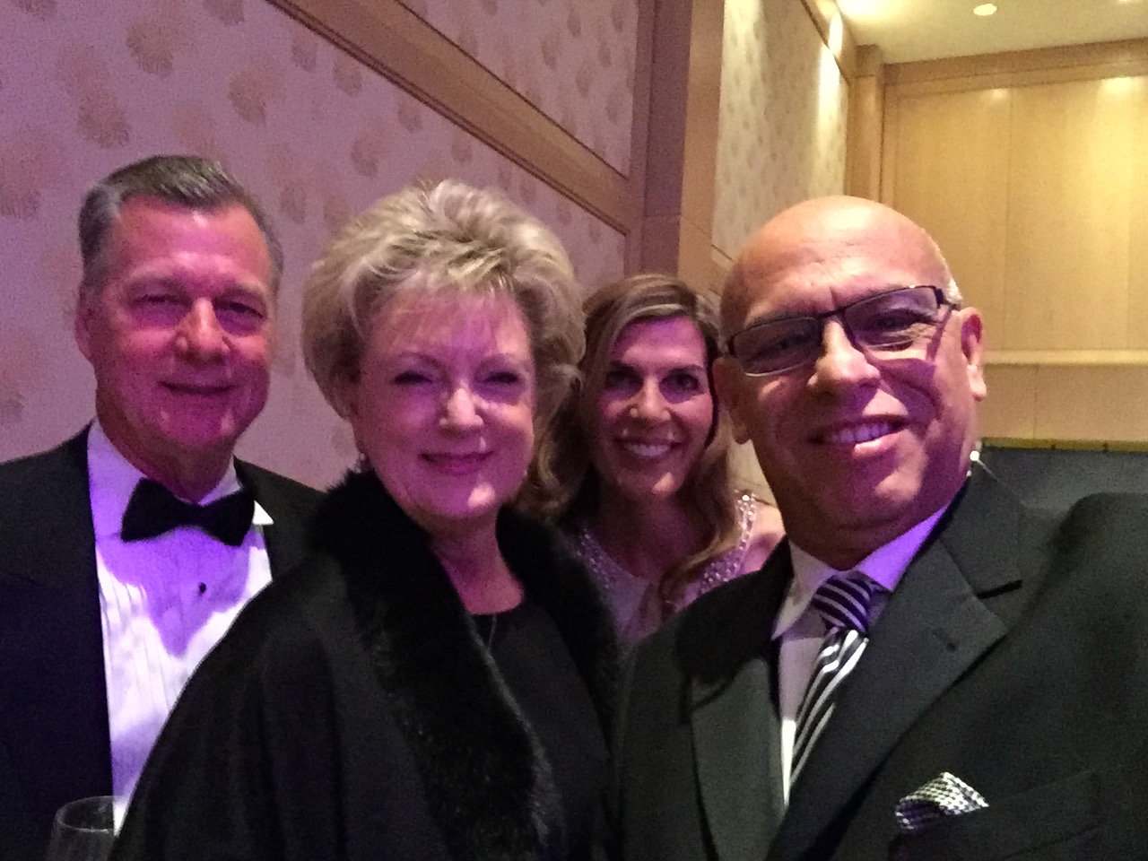 Heart Ball 2016 with clients Rod and Kim Cullum, Isabel and MC