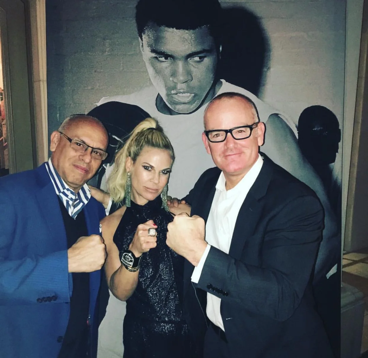 MC with Laurie and Jon Hunter - Getting ready for Fight Night