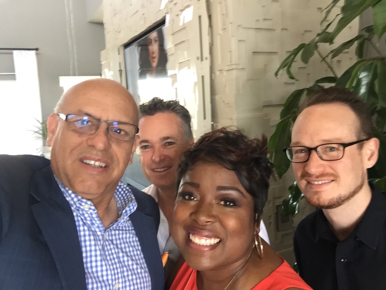 MC with builder, Jim Audiss, designer, Tiffany Brooks and Project Manager, Damon Wake