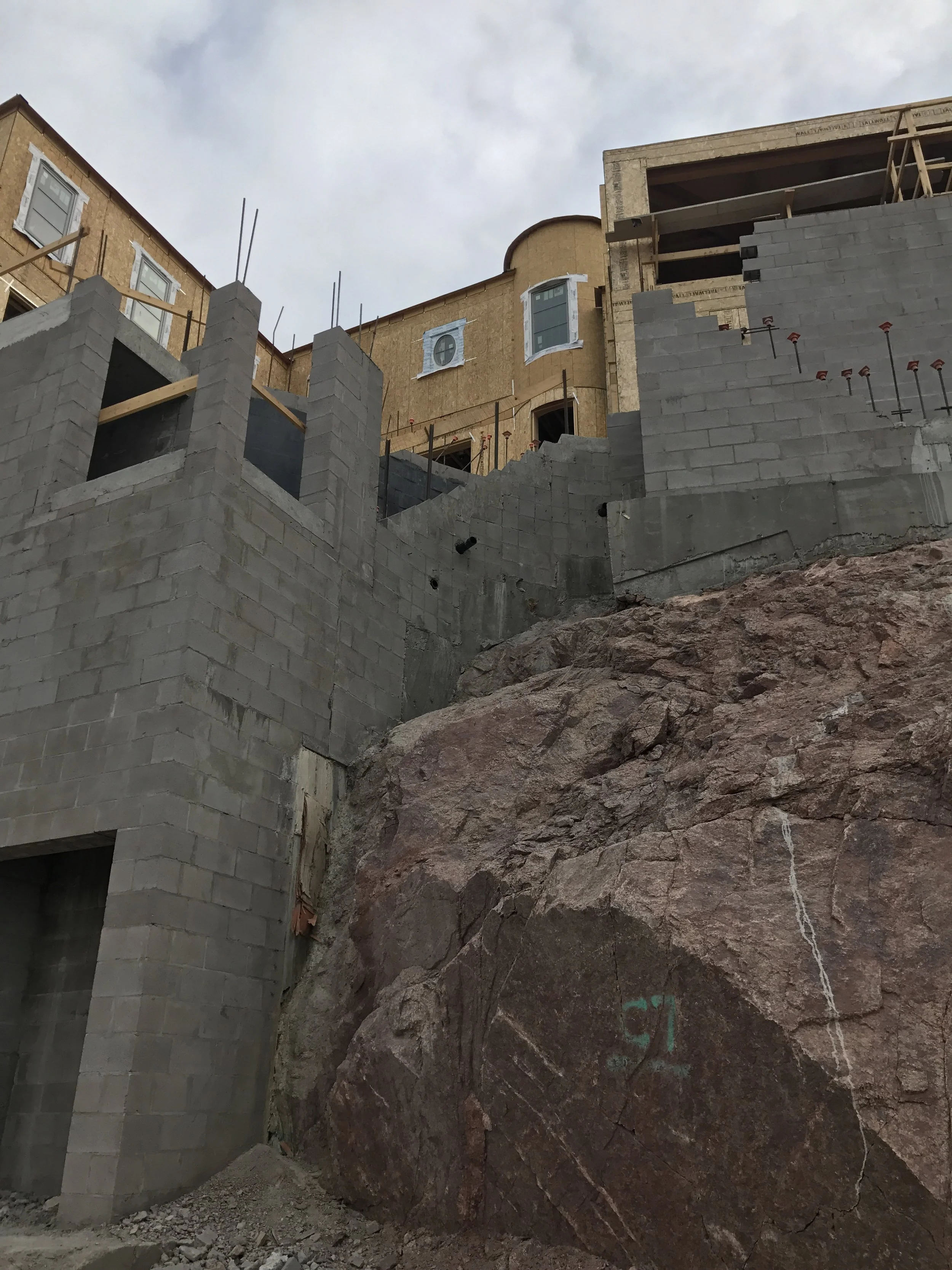 Windows being installed on this Candelaria Design, EST EST Interiors Phoenix Hillside home being built by Bedbrock Construction. 