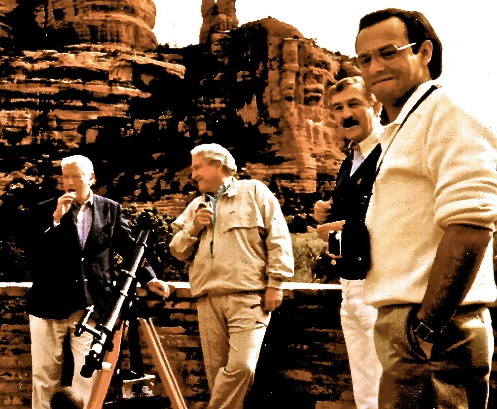 The late John Gardiner, Merv Griffin, George Christensen and Mark Candelaria