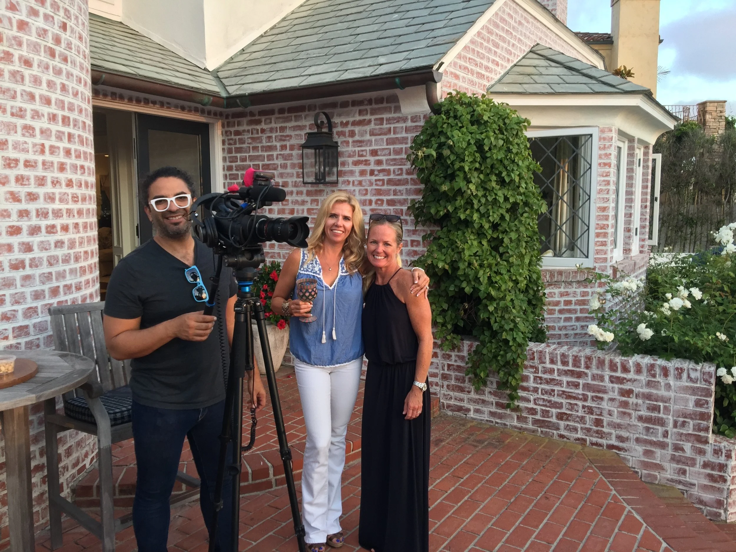 On the set at the Mullard Residence in LaJolla, CA