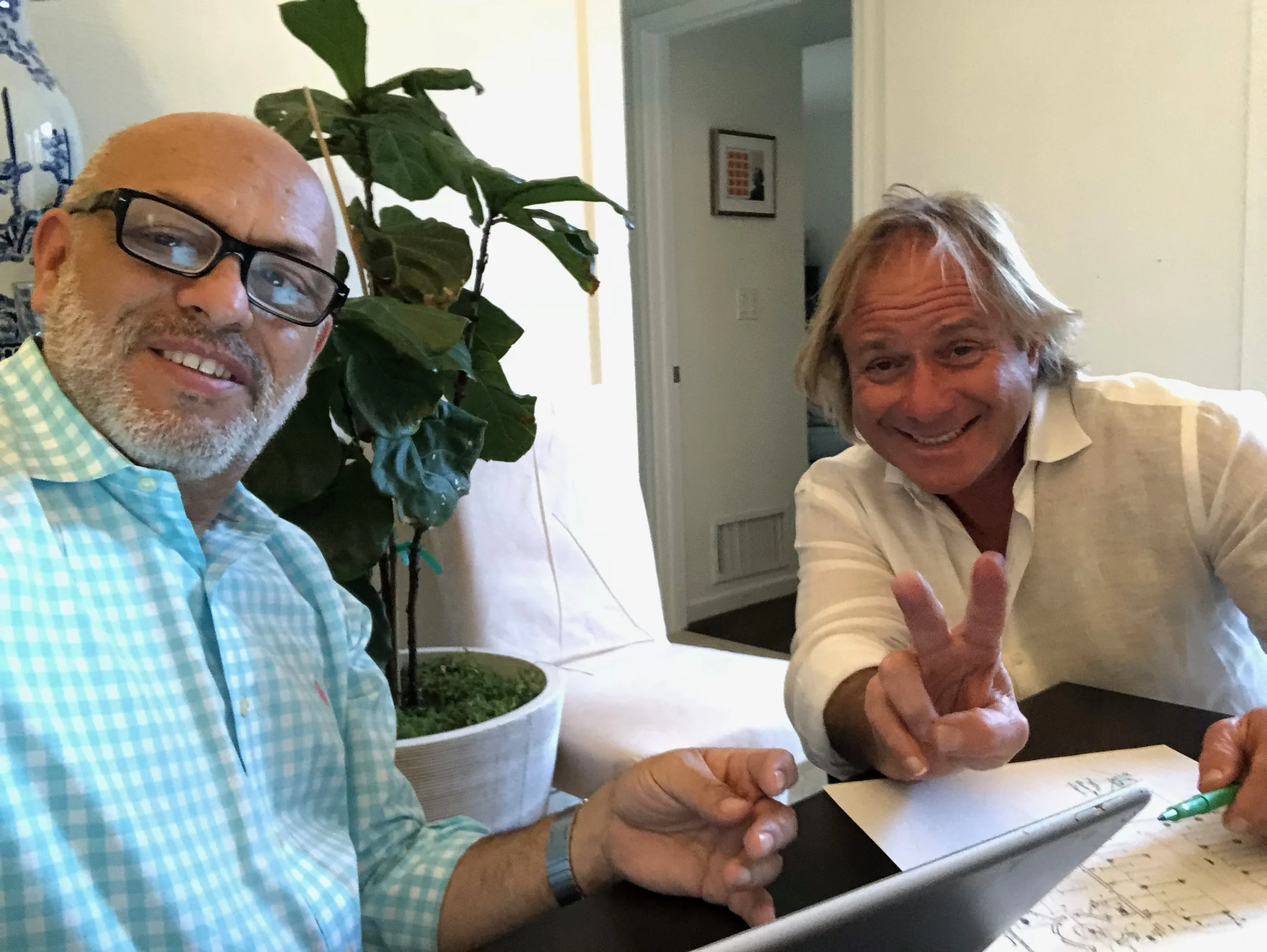 Designing away on a Helicopter Hangar and Barn with lighting designer ad dear friend, Walter Spitz of Creative Designs in Lighting