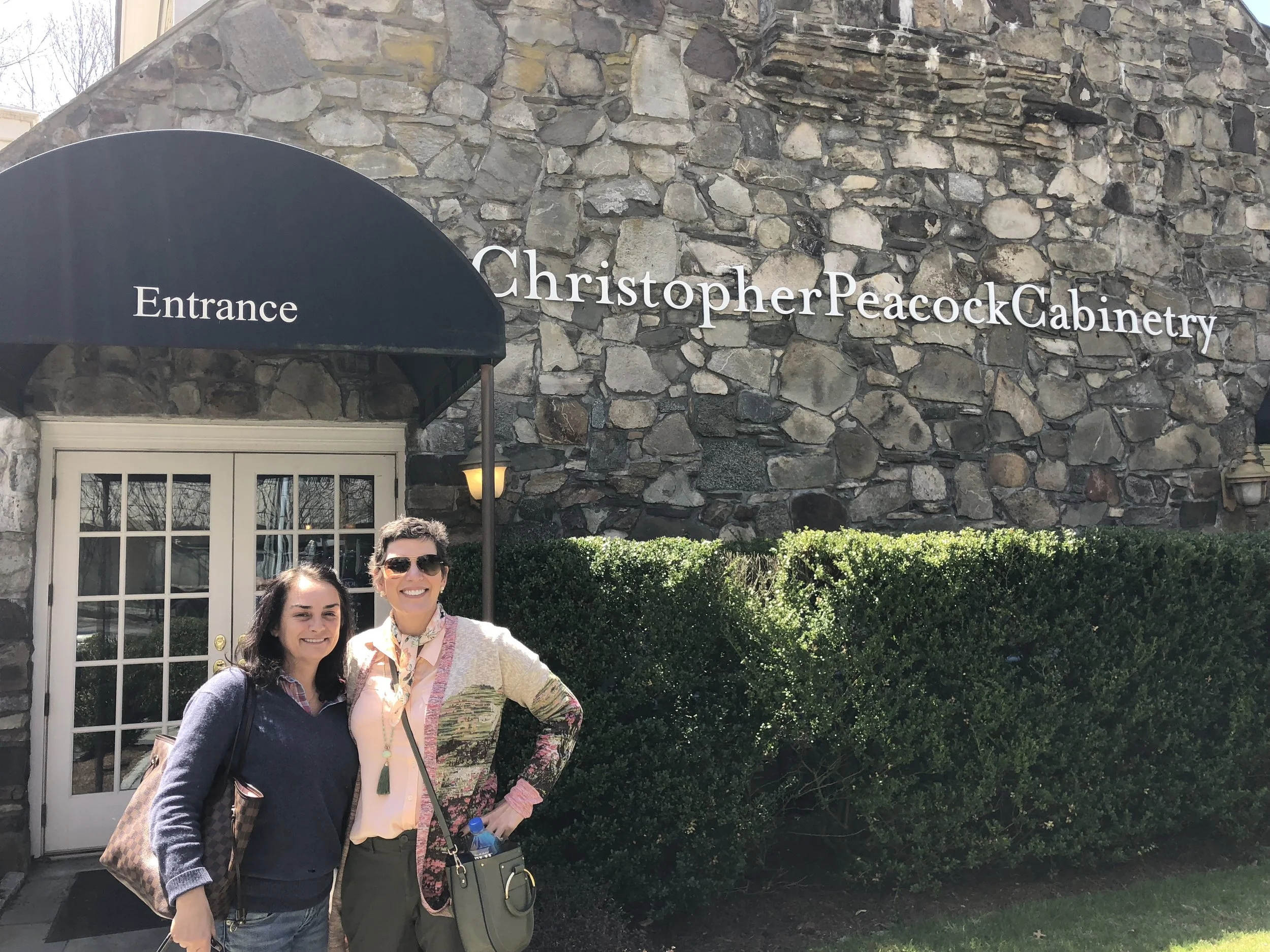 Sara Doto and Isabel at Christopher Peacock Cabinetry, Greenwich, CT