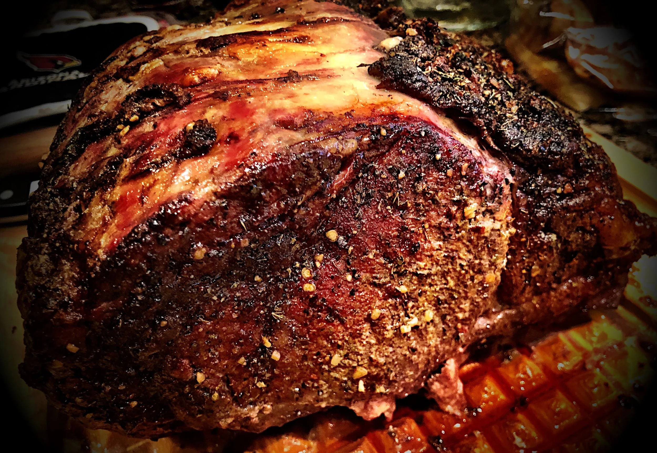 Smoked herb crusted prime rib!