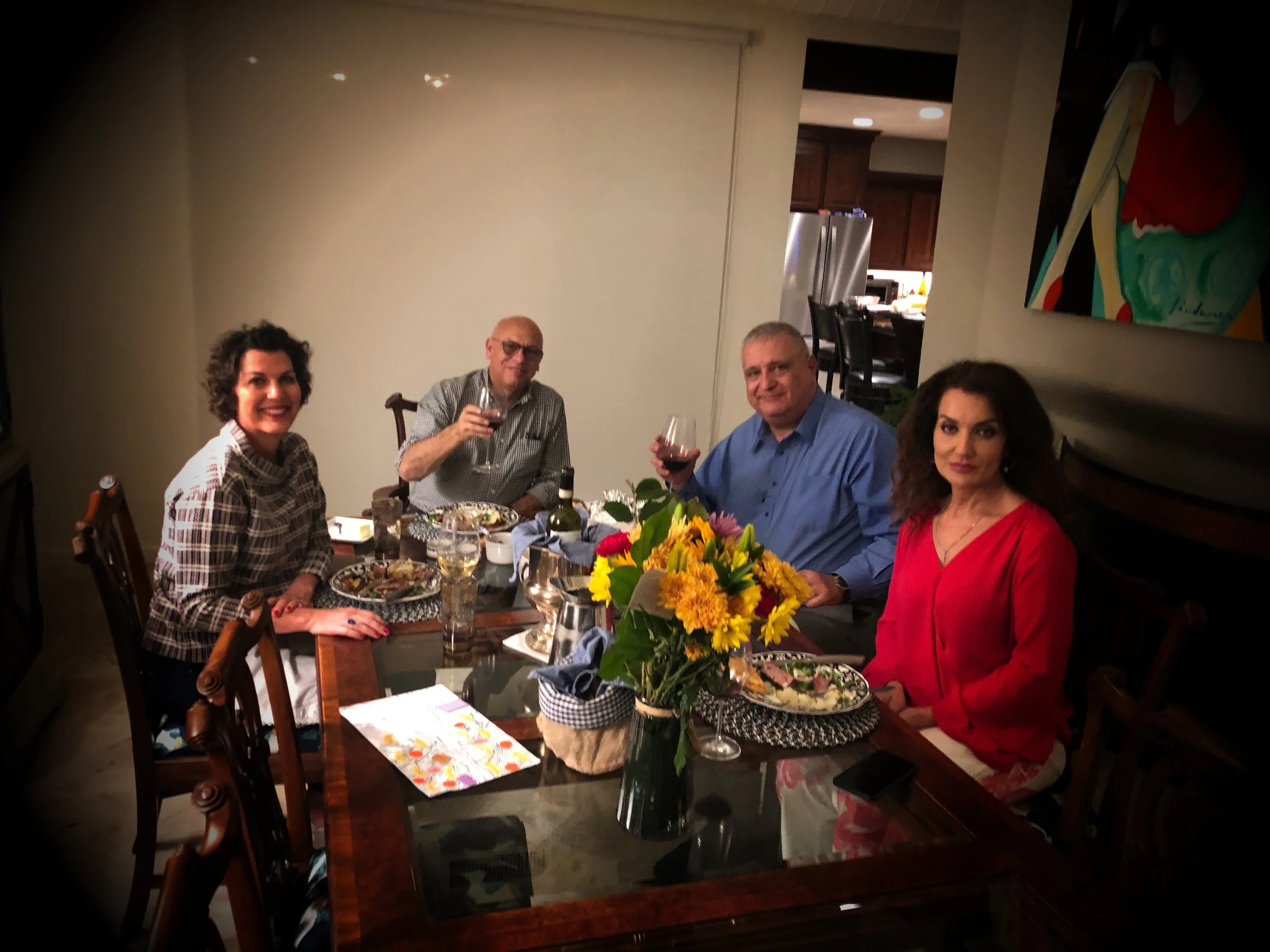 Dinner at Casa Candelaria with our clients and friends the Kaprelians