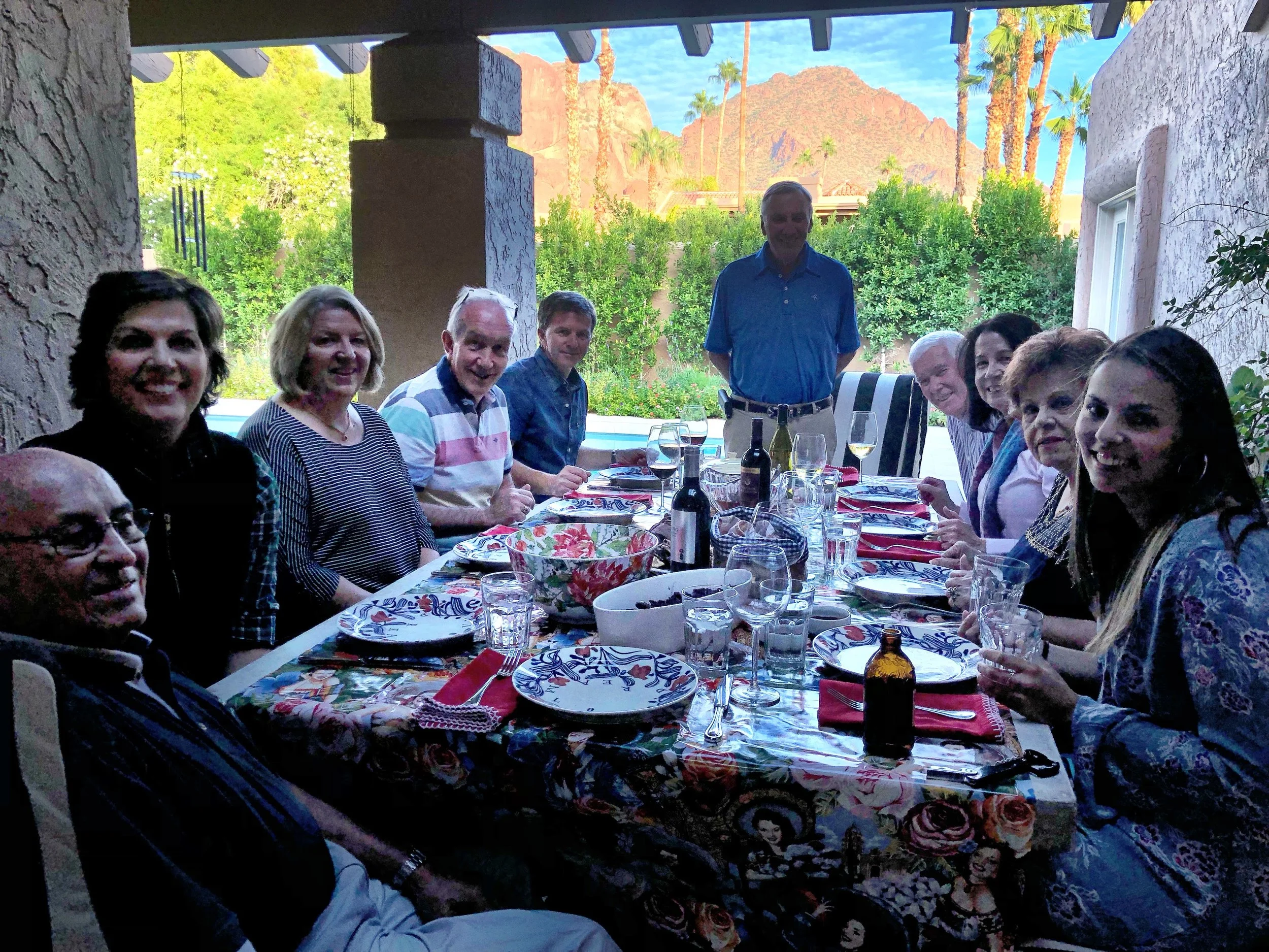 Dinner at Casa Candelaria with our visitors from Ireland