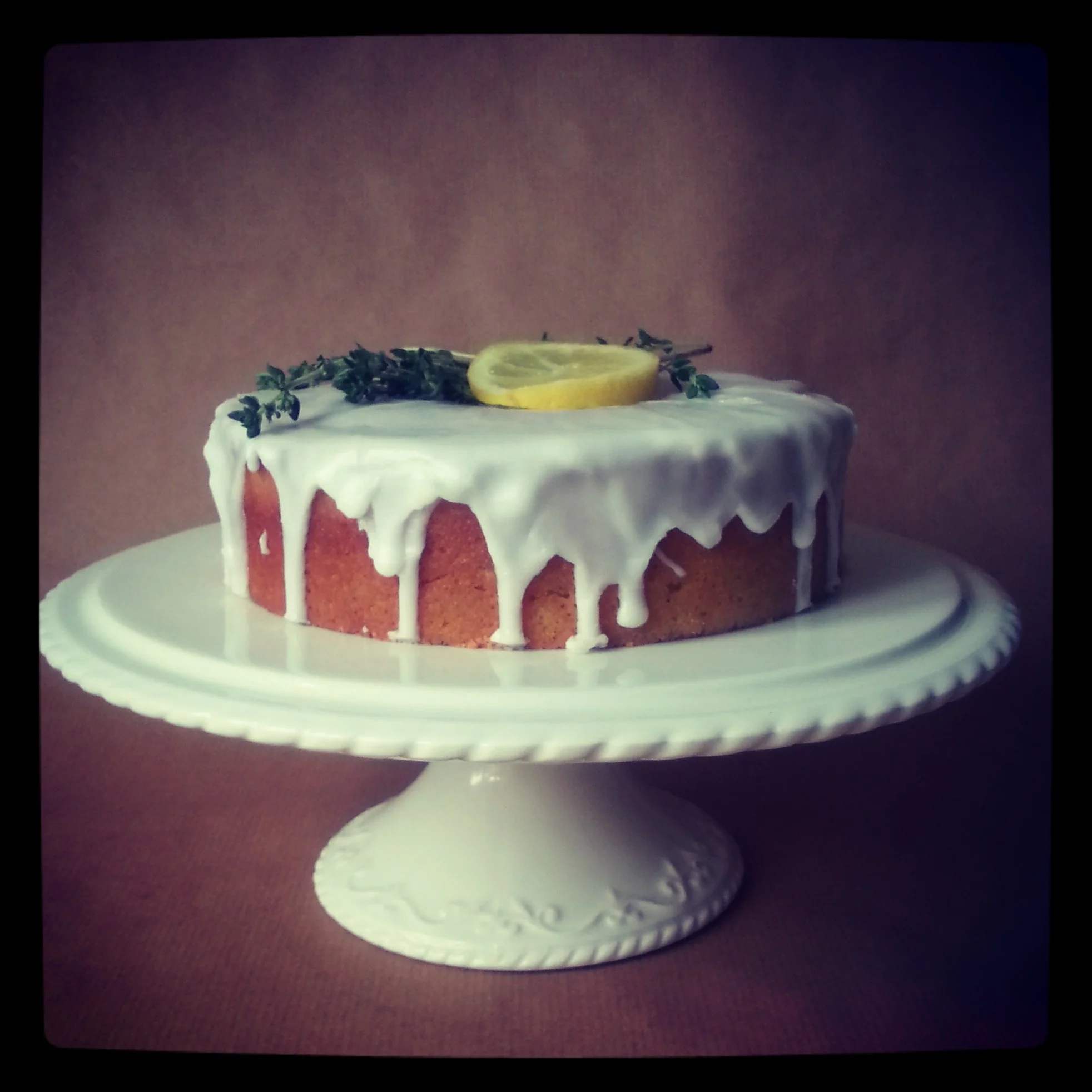 Lemon, Almond and Thyme Cake.