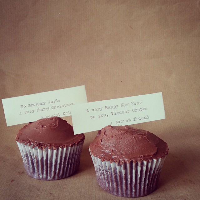 Sour Cream Chocolate Cakes.
