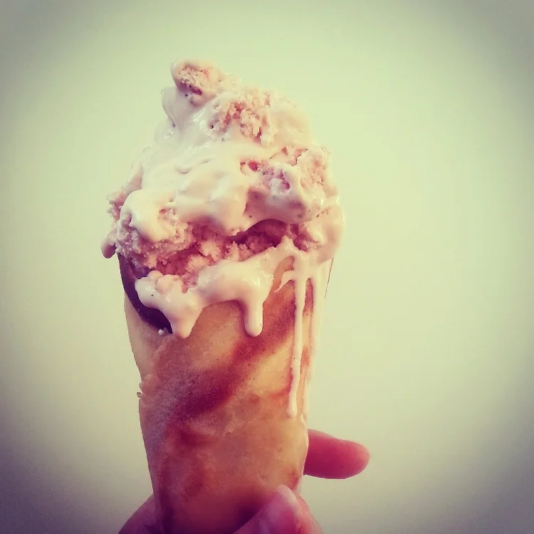 Strawberry Ice-Cream Cones.