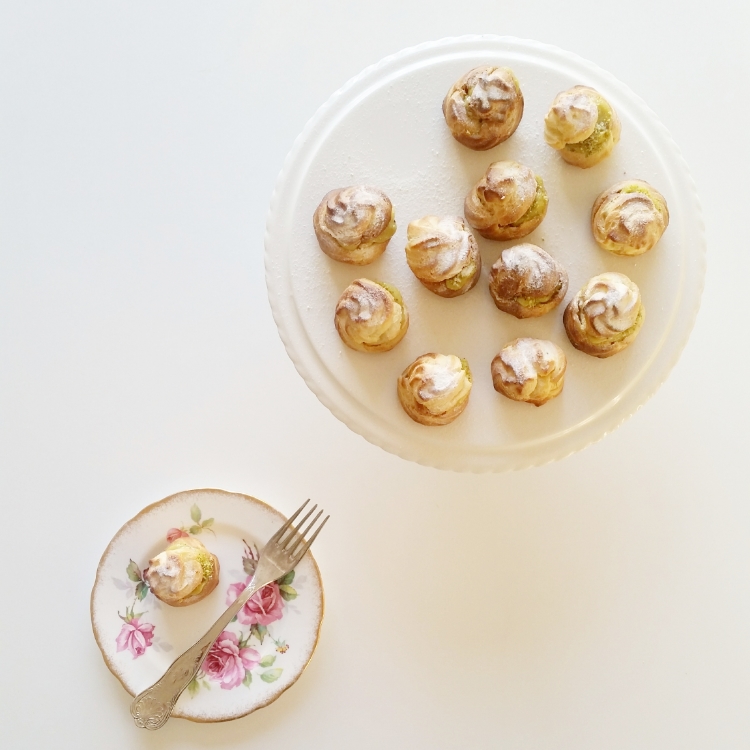 Pistachio Cream Puffs.