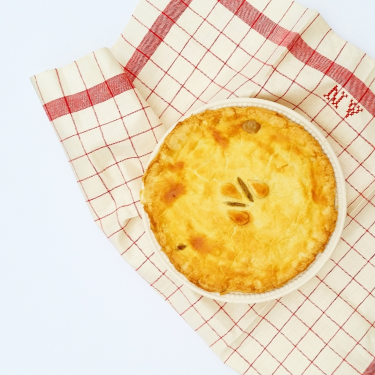 Mushroom, Leek and Bacon Pie.
