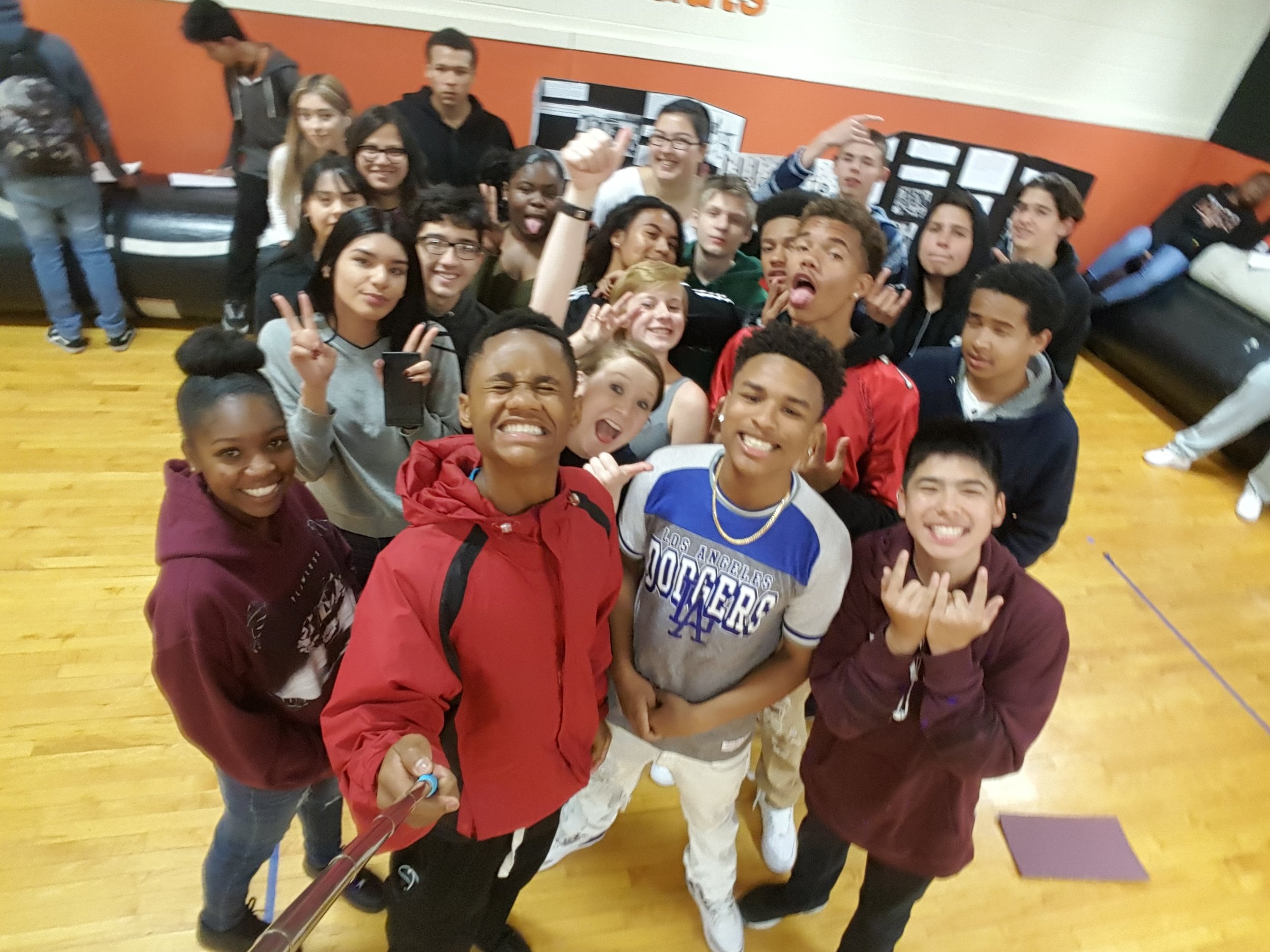 My notorious 5th Period cheesin' during our Civil Rights Museum project day...