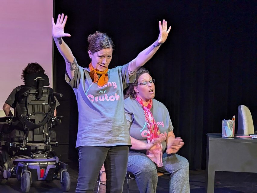 ONE more chance to catch me &amp; the cast of Funny As A Crutch make you laugh about disability! This show has been amazing and I can&rsquo;t believe it&rsquo;s almost over! 

📍The People&rsquo;s Building
📆 Saturday, October 20
⏰ Doors: 7pm, Show: 