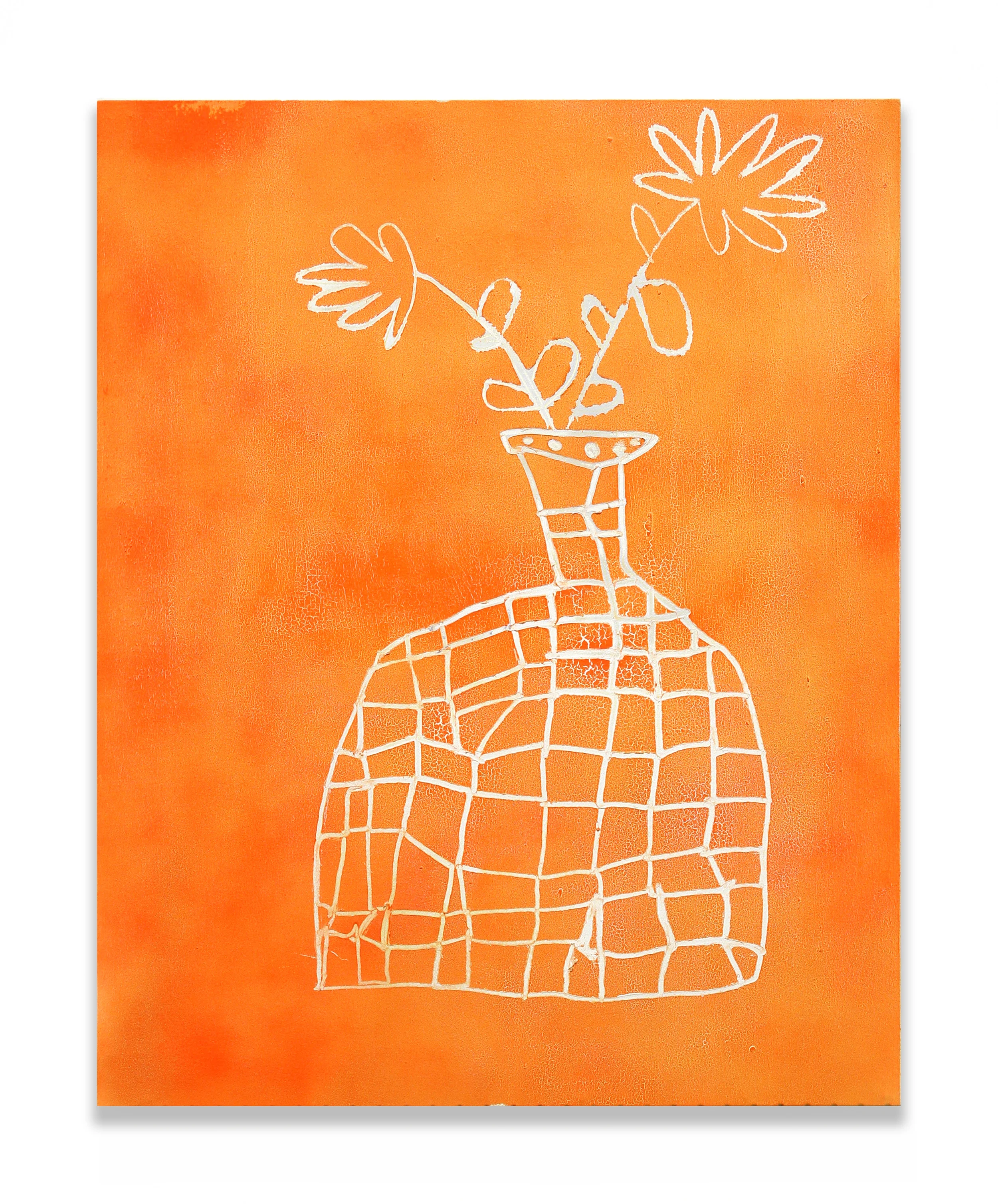 Vase and Flowers (Orange)