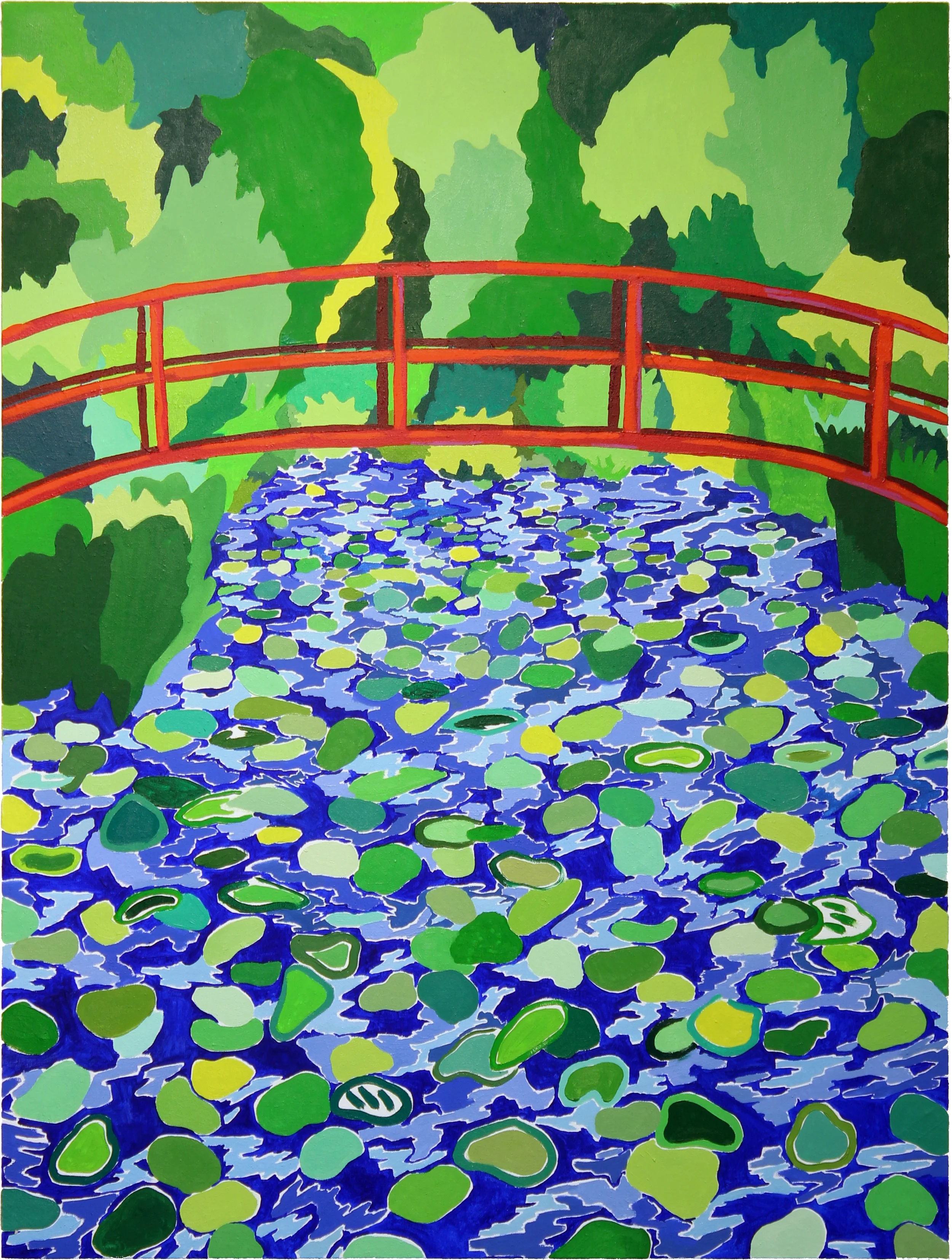 The Bridge at Giverny 2016 Oil on Canvas over panel 48x36 inches