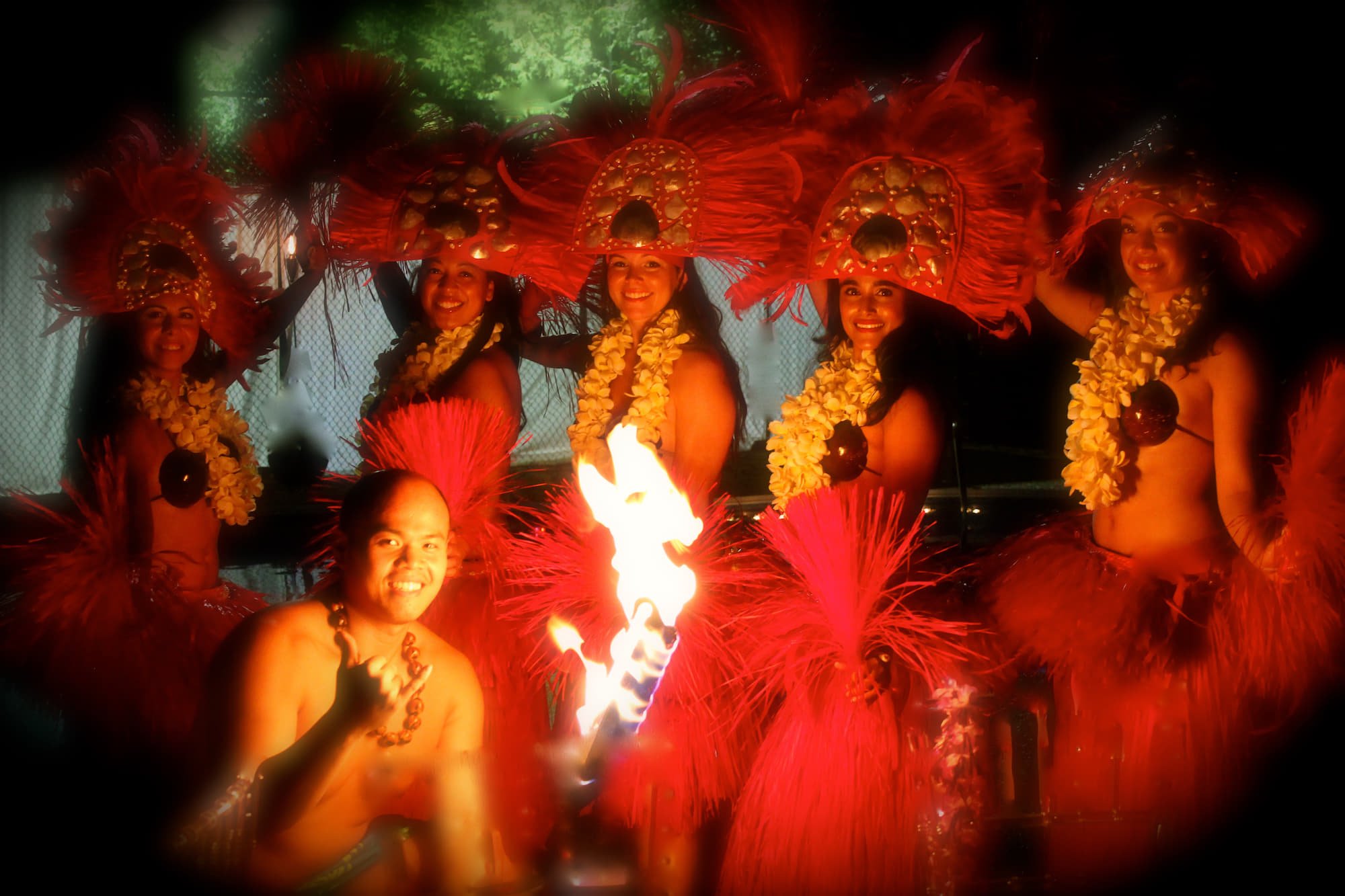 Hawaiian Dancers and Fire Performer at a Niagara Falls Party.jpeg