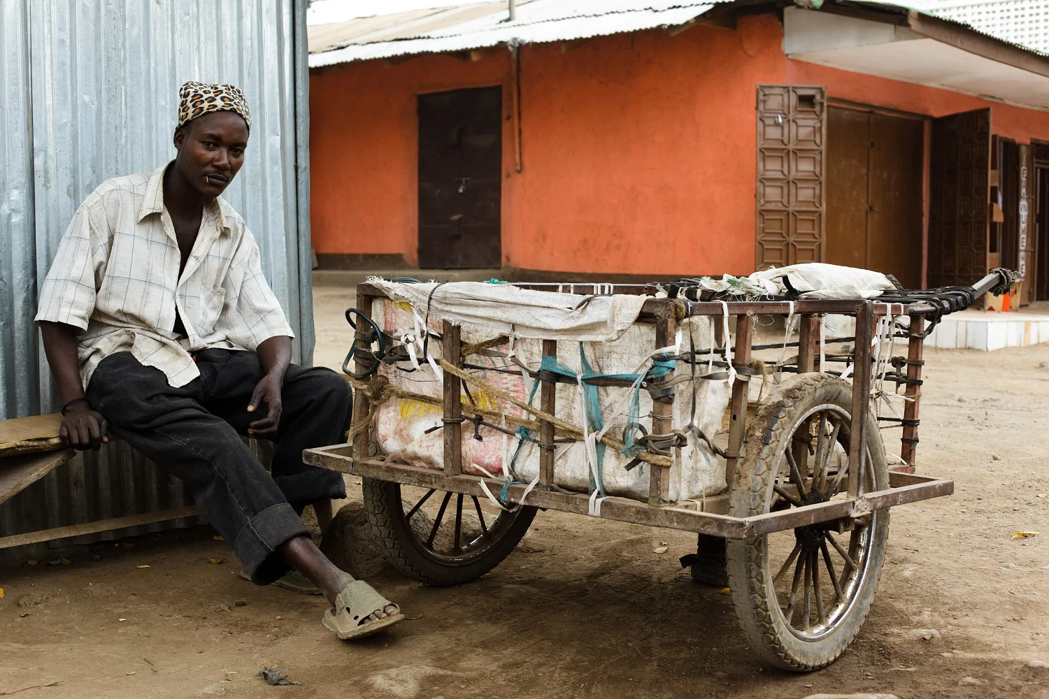 Local salesman in Moshi.