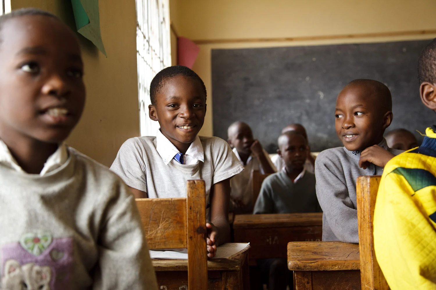 School children at Moshi-Academy, where most of the sponsored children of Artists for World Peace attend school.