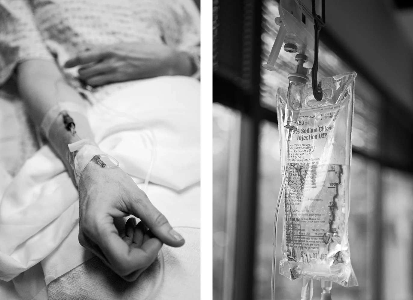 One of many visits to the hospital to receive chemotherapy treatment.