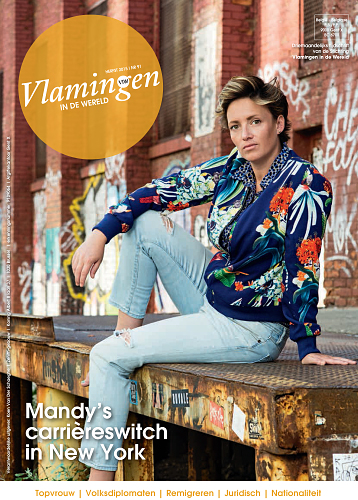 Mandy Demuth on the cover of Belgian magazine "VIW"