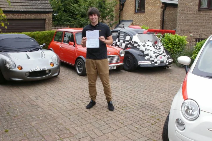 Jack Didcock passed, 1st attempt! 26th July 2011.jpg