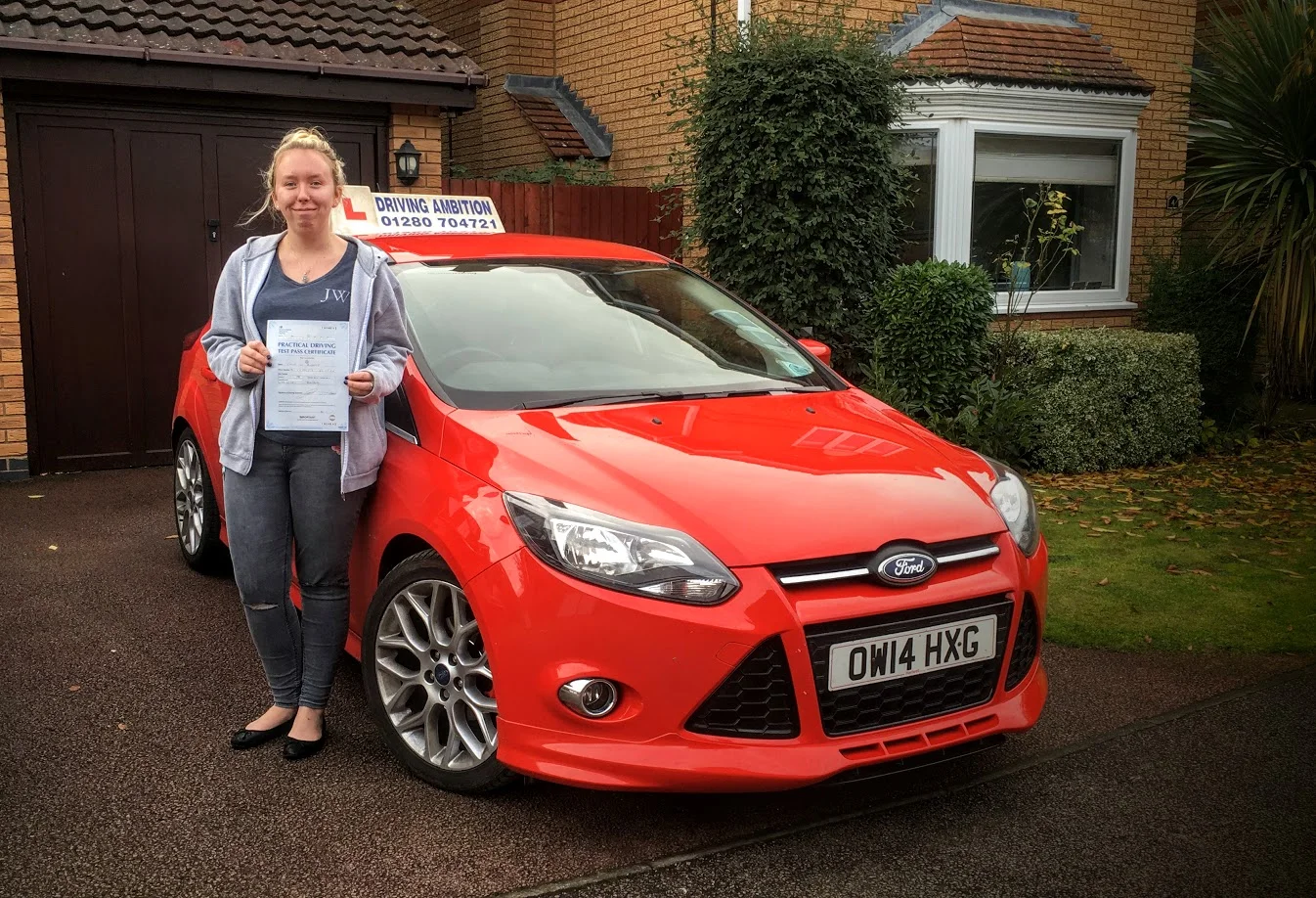 Chloe Bissett who passed 9th November 2016 . Driving Ambition's 1,511th pass !