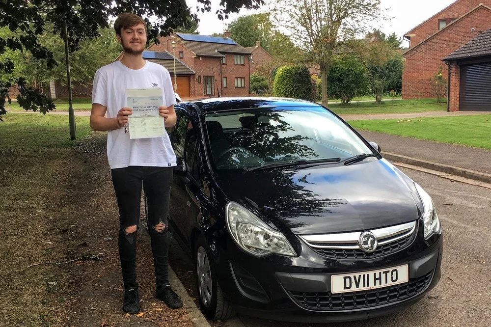 Alex Gijsbers who passed 10th October 2016. Driving Ambition's 1,503rd pass ! Bodicote Driving Lessons