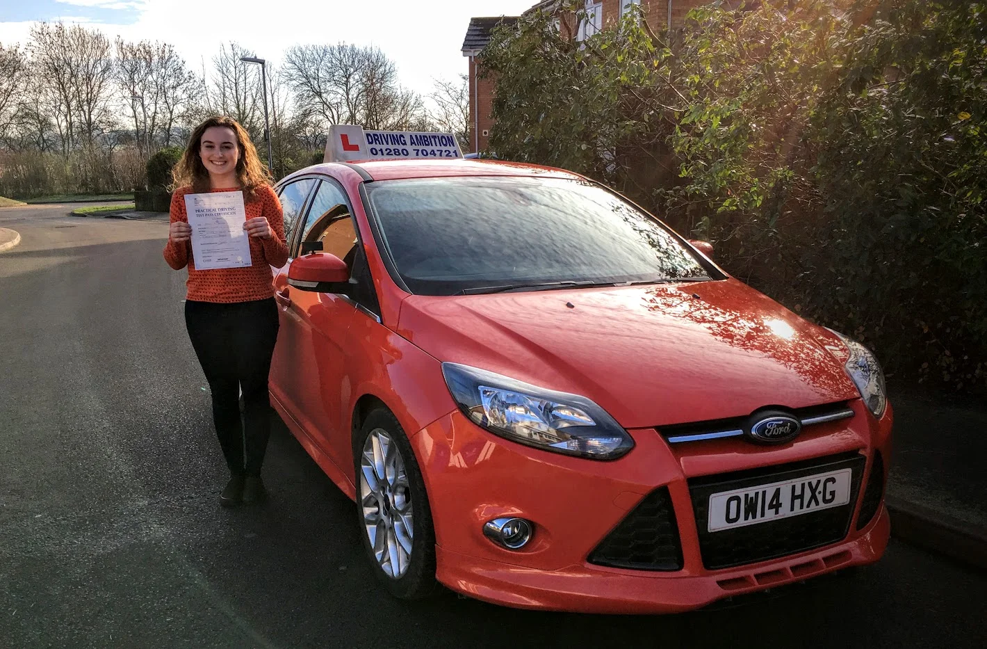 Congratulations to Emily Hateley who passed 1st time 19th January 2016 with only 1 fault. Driving Ambition's 1,474th pass and the 925th 1st time pass