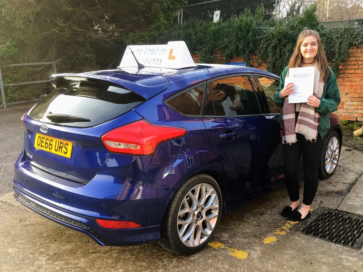 Congratulations to Jaz French who passed today - 6th February 2017. Driving Ambition's 1,521st pass ! Croughton driving lessons