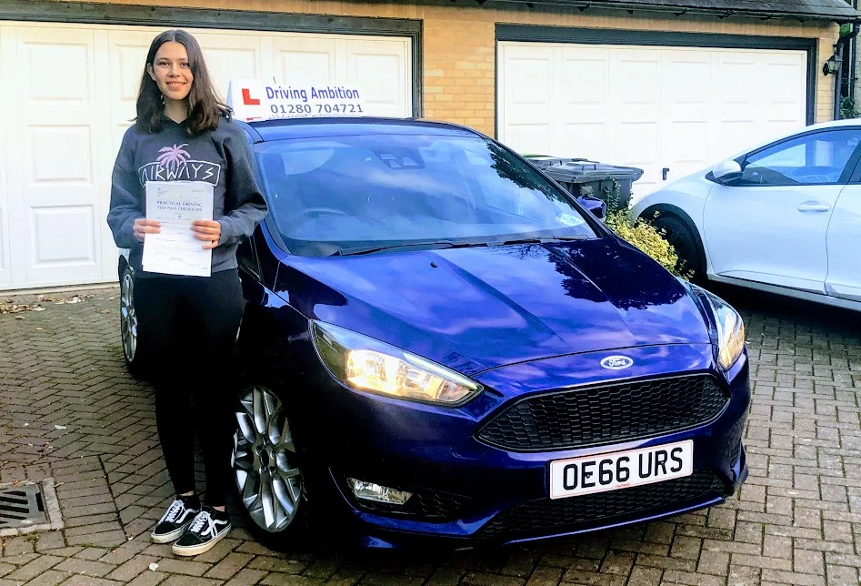 Congratulations to Ella Shenton who passed 1st time on 21st November 2018 Driving Ambition's - 1,594th pass! Well done from Mark Prewett