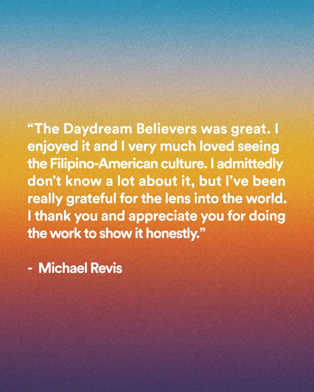  Viewer responses from last night’s screening of  the daydream believers . 