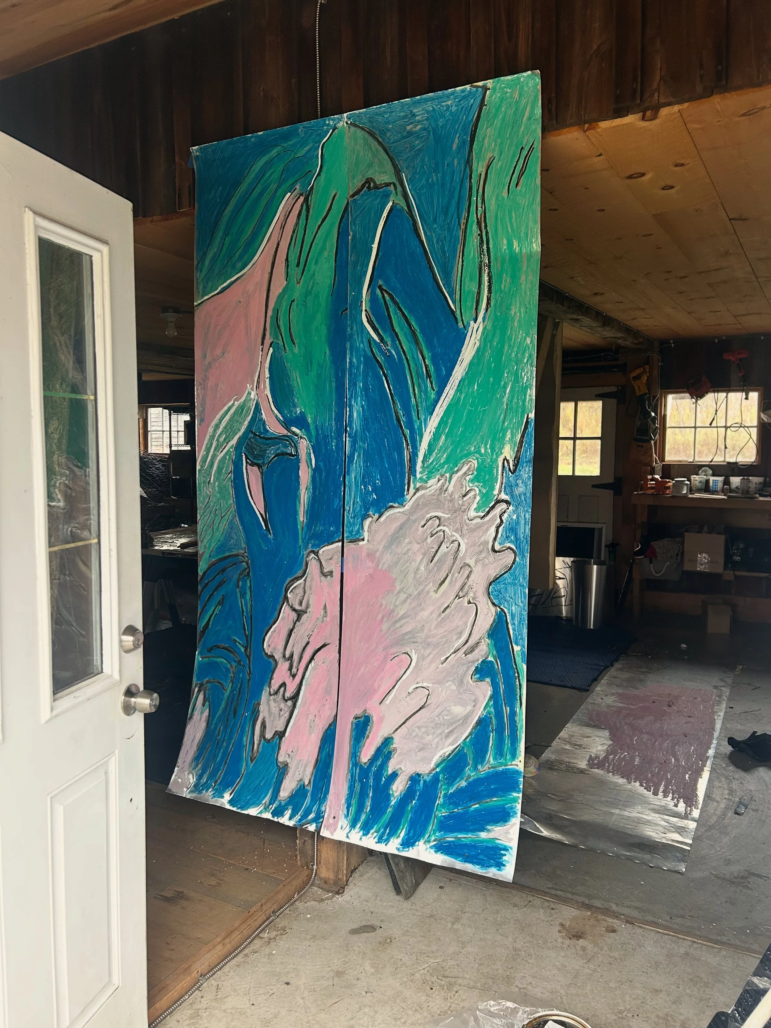  Lost at Sea 48” x 96” Metal and oil 