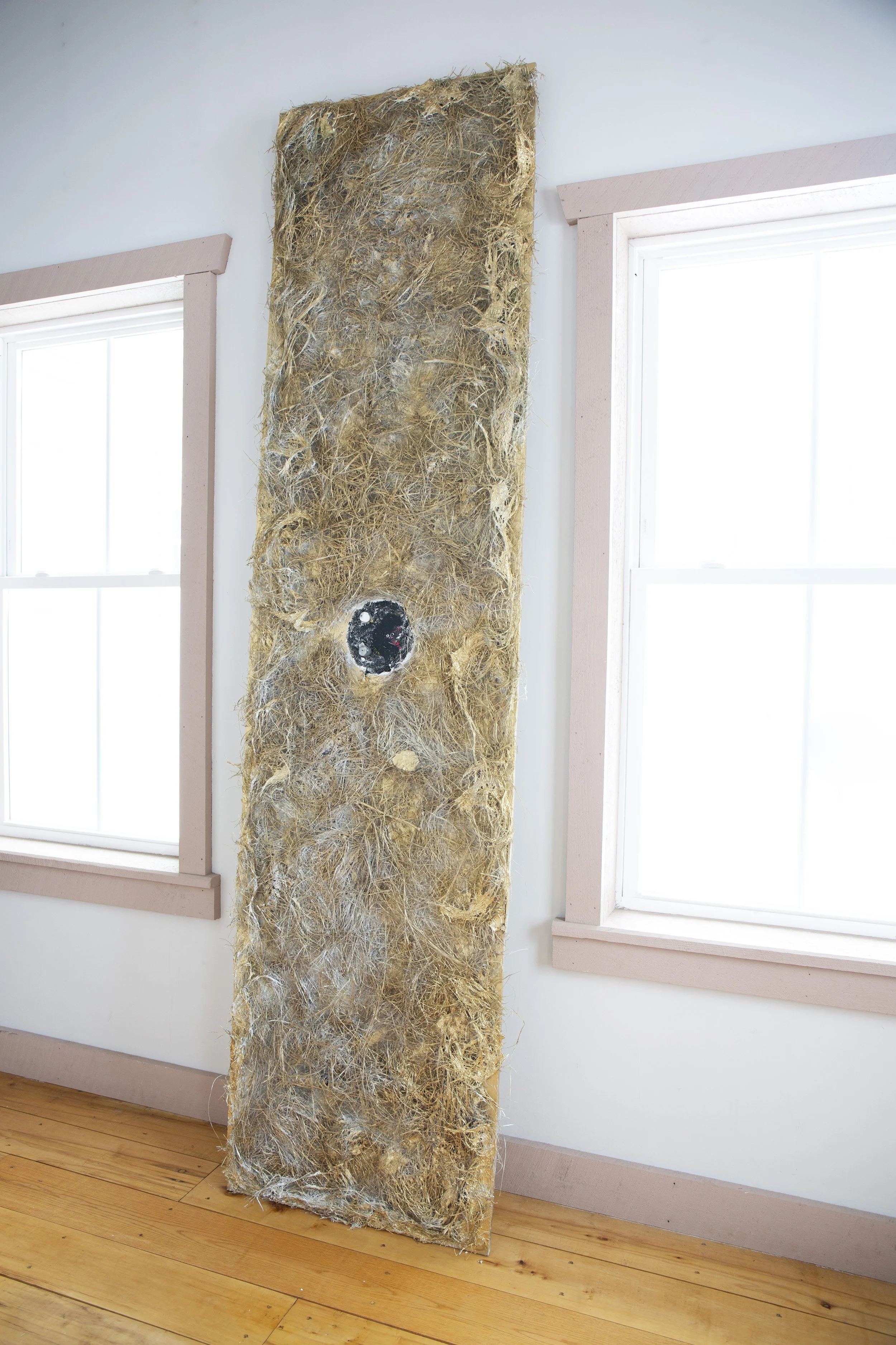  Golden Child (cloudy night) 24” x 96” Oil, flora, fauna, wasps, oil, acrylic, candles, epoxy 