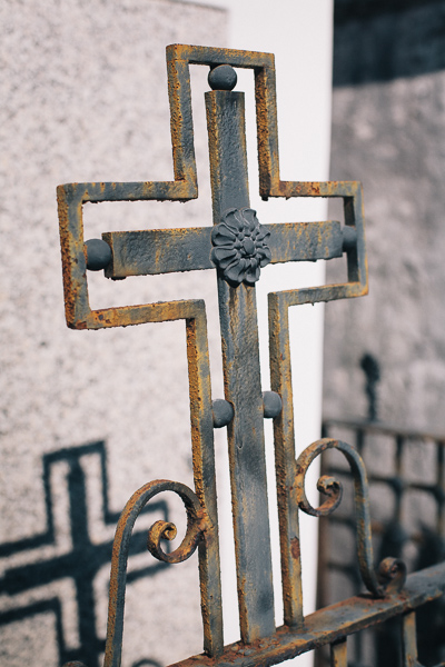 Cross on a Tomb Fence