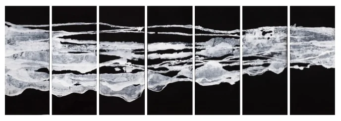 Amor salado 44cm x 20cm polyptych 7p Acrylic on canvas 2014