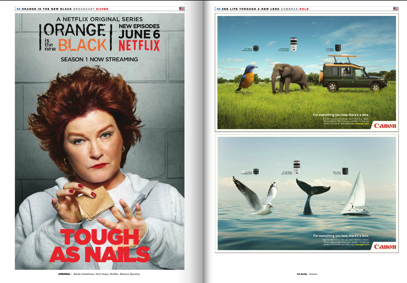 A woman with red hair and pale skin holding a small gold-colored square in her hand, looking directly at the camera with a serious expression, in front of a gray brick wall. She is wearing a gray hoodie and has red nail polish. The text on the left p