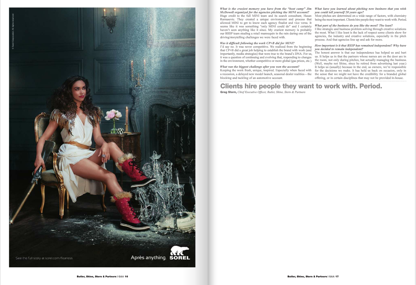 A woman sitting on a vintage chair in a lavish, dimly lit room with a dark blue wall, ornate fireplace, and candles. She is dressed in a white dress with a gold belt, wearing red and black winter boots, and holding a sword. There is broken glass, a s