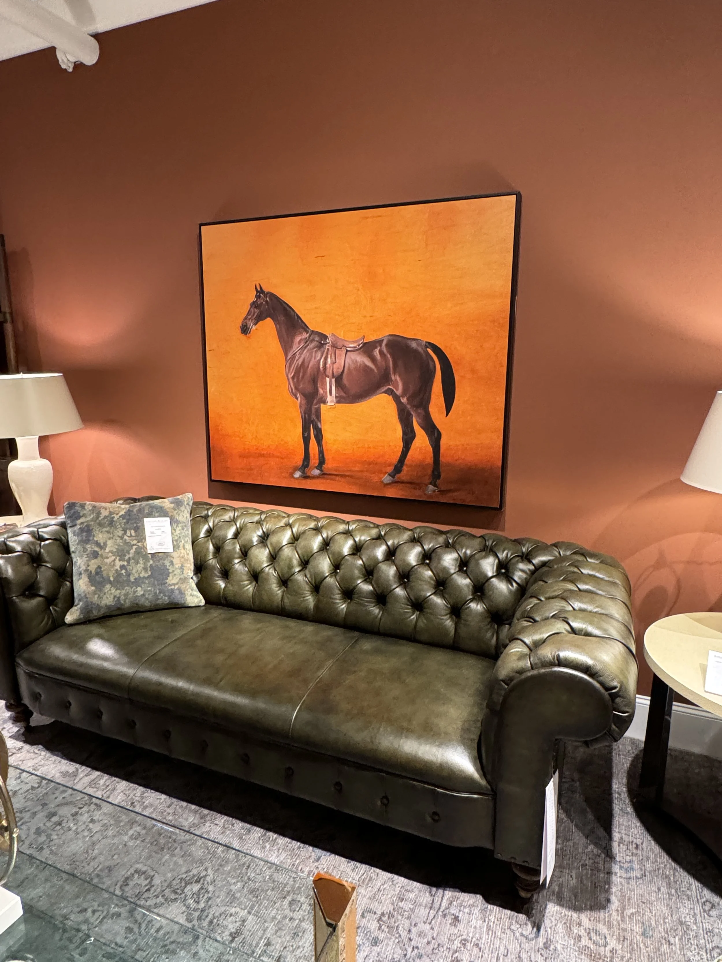   Warm tones and traditional patterns took center stage at many of the showrooms.  