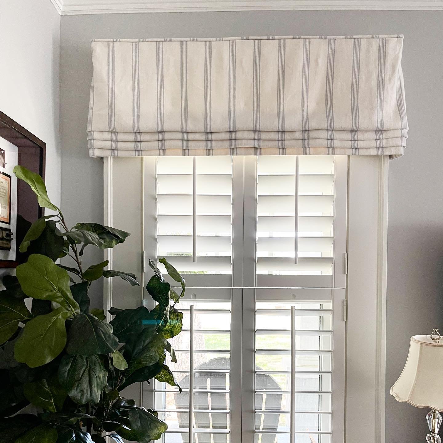 Shutters provide a classic look with modern convenience.