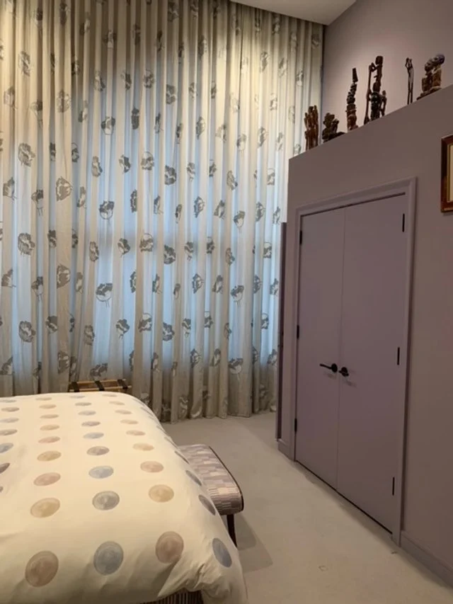before. the guest bedroom was in need of new drapes.