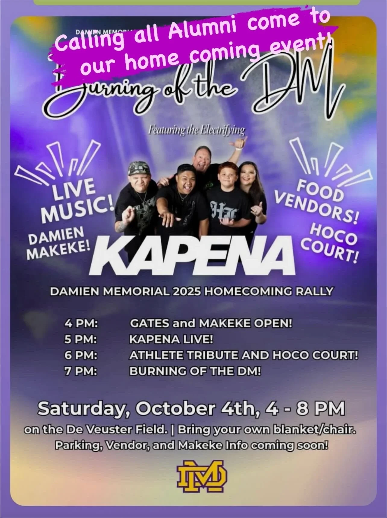 Damien Memorial 2025 Homecoming Rally